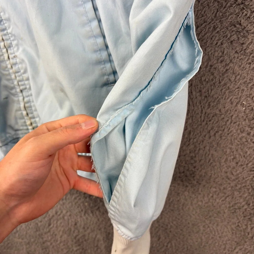 Vintage Sears The Mens Store‎ Bomber Jacket Mens Light Blue Outerwear